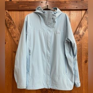 L.L.Bean Women’s Cresta Stretch Blue Rain Jacket Size XL